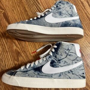 Nike Blazer Mid '77 Washed Denim Blue Shoes Sneakers DV2182-900 Women’s 8.5